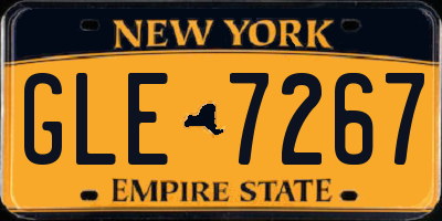 NY license plate GLE7267