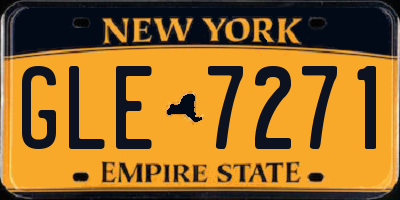 NY license plate GLE7271