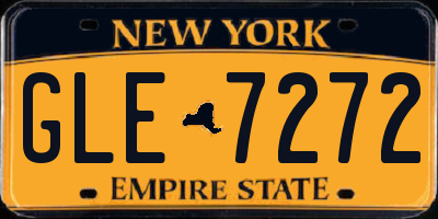 NY license plate GLE7272