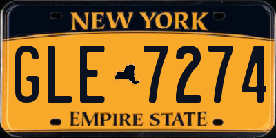 NY license plate GLE7274
