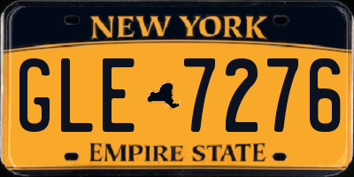 NY license plate GLE7276