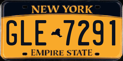 NY license plate GLE7291