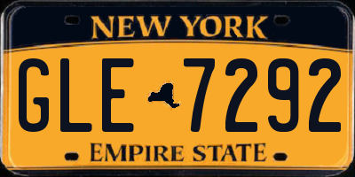 NY license plate GLE7292