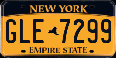 NY license plate GLE7299