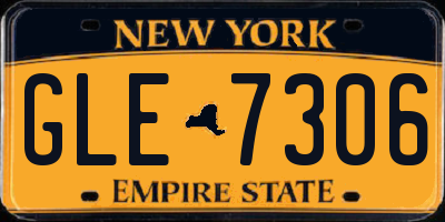 NY license plate GLE7306