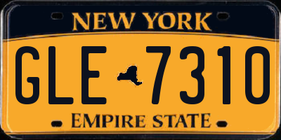 NY license plate GLE7310