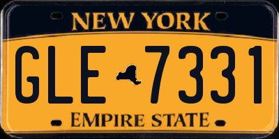 NY license plate GLE7331