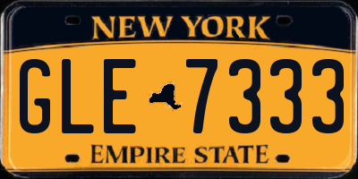 NY license plate GLE7333
