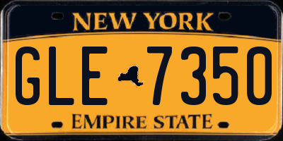 NY license plate GLE7350