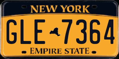 NY license plate GLE7364