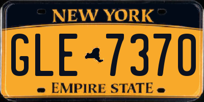NY license plate GLE7370