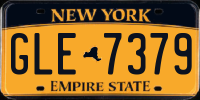 NY license plate GLE7379