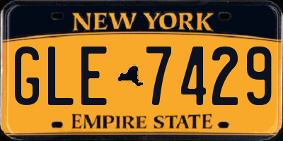 NY license plate GLE7429