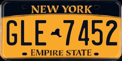 NY license plate GLE7452