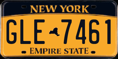 NY license plate GLE7461