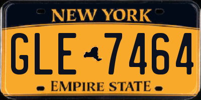 NY license plate GLE7464