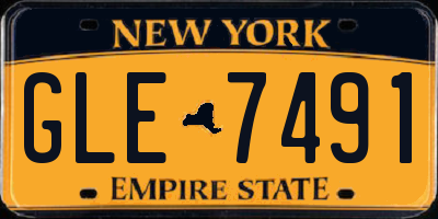 NY license plate GLE7491