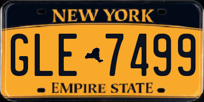 NY license plate GLE7499
