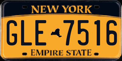 NY license plate GLE7516