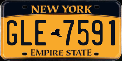NY license plate GLE7591