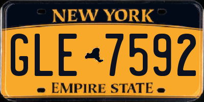 NY license plate GLE7592