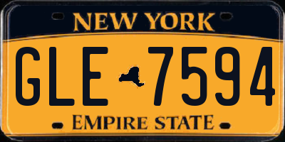 NY license plate GLE7594