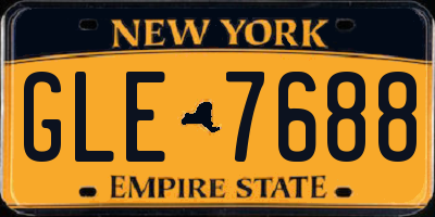 NY license plate GLE7688