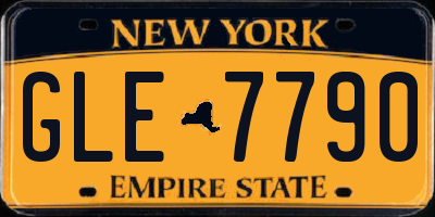 NY license plate GLE7790