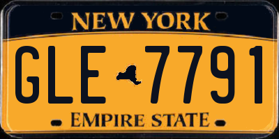 NY license plate GLE7791