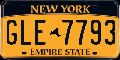 NY license plate GLE7793