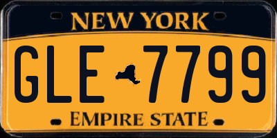 NY license plate GLE7799