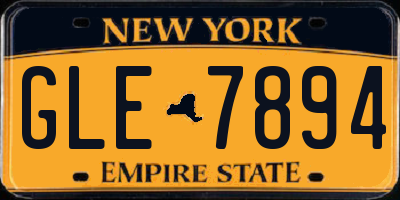 NY license plate GLE7894