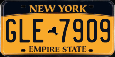 NY license plate GLE7909