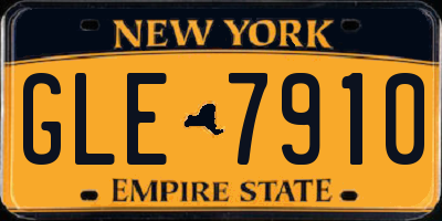 NY license plate GLE7910