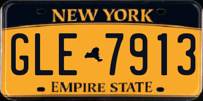 NY license plate GLE7913