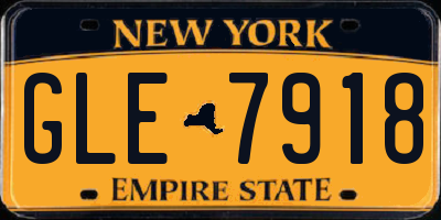 NY license plate GLE7918