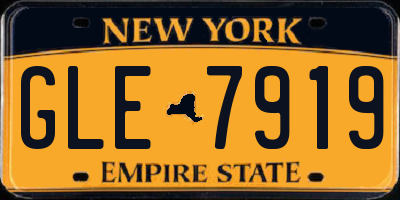 NY license plate GLE7919