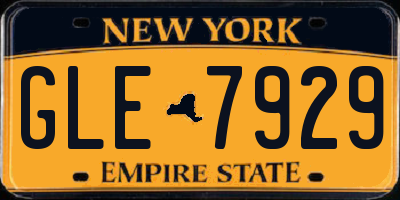 NY license plate GLE7929