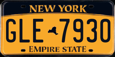 NY license plate GLE7930