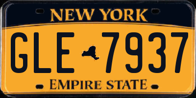 NY license plate GLE7937