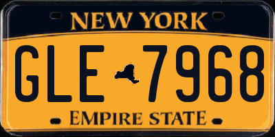 NY license plate GLE7968