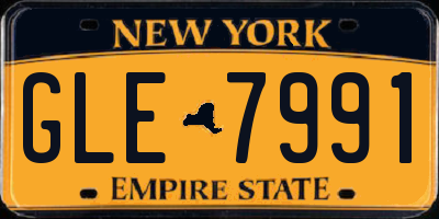 NY license plate GLE7991