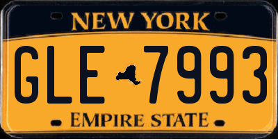 NY license plate GLE7993