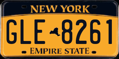 NY license plate GLE8261