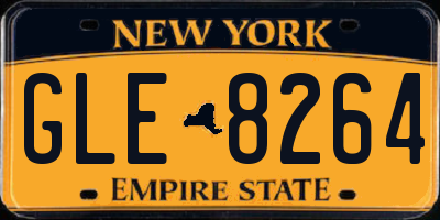 NY license plate GLE8264