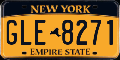 NY license plate GLE8271