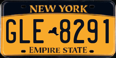 NY license plate GLE8291