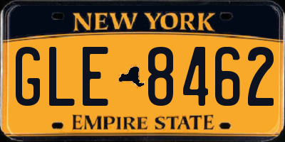 NY license plate GLE8462