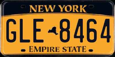NY license plate GLE8464