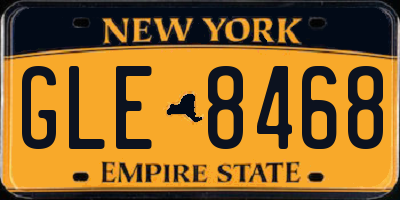 NY license plate GLE8468